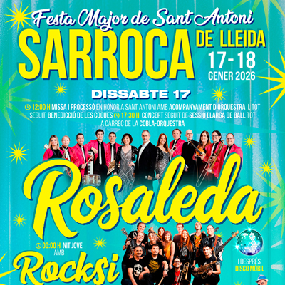 Festa Major de Sant Antoni a Sarroca de Lleida, 2026