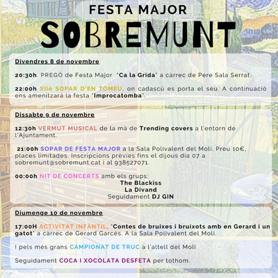 Festa Major de Sant Martí a Sobremunt, 2024 Festa Major de Sant Martí a Sobremunt, 2024