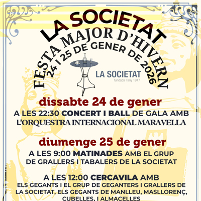 Festa Major d'Hivern de La Bisbal del Penedès, 2026 Festa Major d'Hivern de La Bisbal del Penedès, 2026