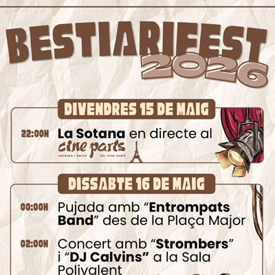 Bestiari Fest, Joventut Solsonina, solsona, 2026