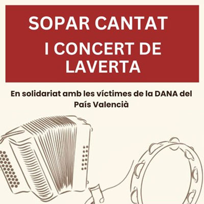 Sopar cantat + Concert de Laverta, Tàrrega, 2025 Sopar cantat + Concert de Laverta, Tàrrega, 2025