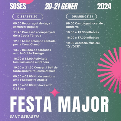 Festa Major d'Hivern de Soses, 2024 Festa Major d'Hivern de Soses, 2024