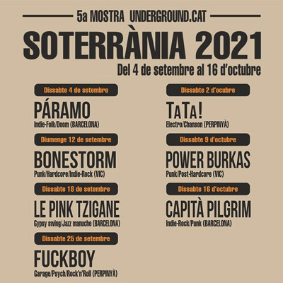 Soterrània, Ateneu 24 de Juny, Girona, 2021 Soterrània, Ateneu 24 de Juny, Girona, 2021
