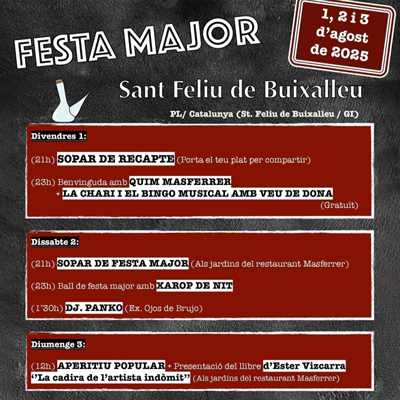 Festa Major de Sant Feliu de Buixalleu, 2025
