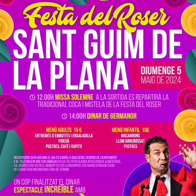 Festa del Roser de Sant Guim de la Plana, 2024 Festa del Roser de Sant Guim de la Plana, 2024