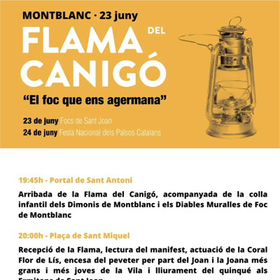 Sant Joan a Montblanc, Flama del Canigó, 2023 Sant Joan a Montblanc, Flama del Canigó, 2023