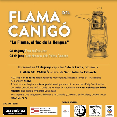 Sant Joan, La Flama del Canigó, Sant Feliu de Pallerols, 2023 Sant Joan, La Flama del Canigó, Sant Feliu de Pallerols, 2023