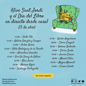 Dia del llibre i Sant Jordi des de casa de Planeta de libros, 2020