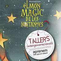 Part del cartell dels tallers intergeneracionals del Món màgic de les muntanyes Part del cartell dels tallers intergeneracionals del Món màgic de les muntanyes