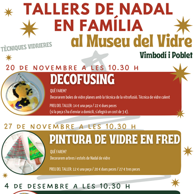 Tallers familiars de Nadal al Museu del Vidre, Vimbodí i Poblet, 2022 Tallers familiars de Nadal al Museu del Vidre, Vimbodí i Poblet, 2022