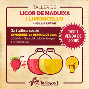 Taller de licor de maduixa i limoncello a Súnyer Taller de licor de maduixa i limoncello a Súnyer