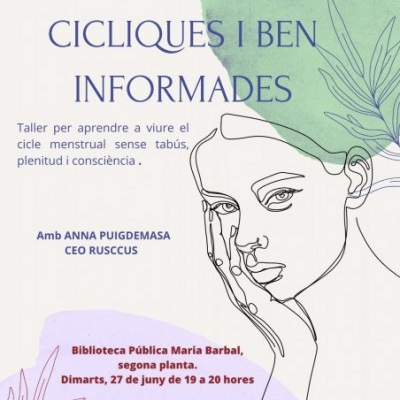 Taller 'Cícliques i ben informades', Biblioteca Pública Maria Barbal, Tremp, 2023