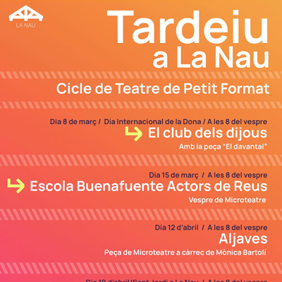 Cicle Tardeiu a la Nau, Centre d'Art la Nau, Valls, 2024 Cicle Tardeiu a la Nau, Centre d'Art la Nau, Valls, 2024