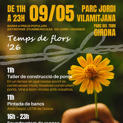 Temps de Flors al parc Jordi Vilamitjana, Associació Puput, Girona, 2026