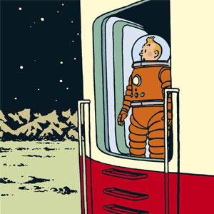 Tintín 'Hem caminat damunt la lluna' d'Hergé