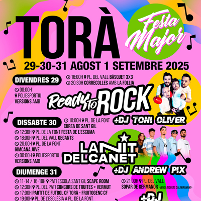 Festa Major de Torà, 2025