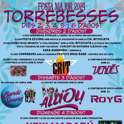 Festa Major de Torrebesses, 2024 Festa Major de Torrebesses, 2024