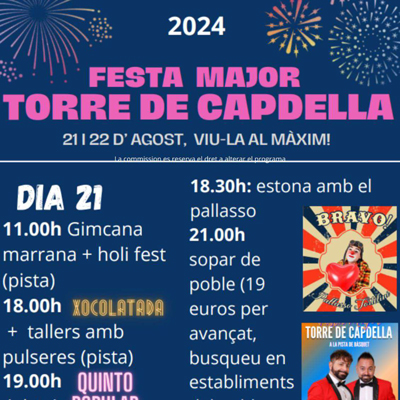 Festa Major de La Torre de Capdella, 2024 Festa Major de La Torre de Capdella, 2024