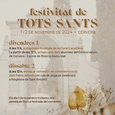Tots Sants a Cervera, 2024 Tots Sants a Cervera, 2024
