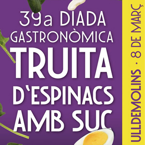 39a edició de la Diada Gastronòmica de la Truita d'Espinacs amb Suc a Ulldemolins, 2020 39a edició de la Diada Gastronòmica de la Truita d'Espinacs amb Suc a Ulldemolins, 2020