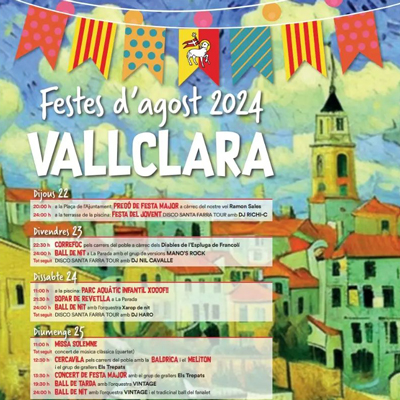 Festa Major de Vallclara, 2024 Festa Major de Vallclara, 2024