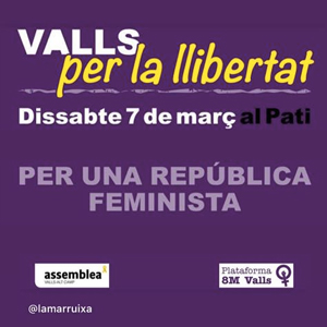 Valls per la llibertat, República feminista, feminisme, valls, 2020