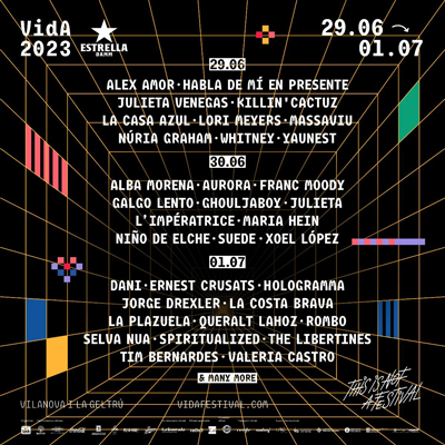 9è Vida Festival, Vilanova i la Geltrú, 2023 9è Vida Festival, Vilanova i la Geltrú, 2023