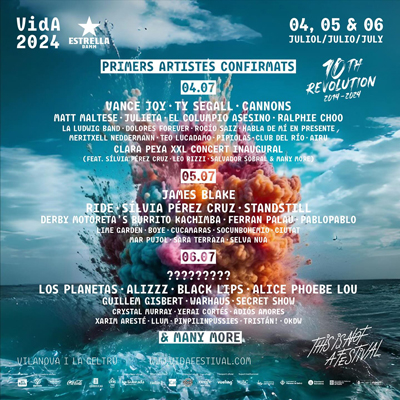 10è Vida Festival, Vilanova i la Geltrú, 2024