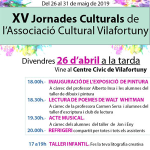XV Jornades Culturals de Vilafortuny XV Jornades Culturals de Vilafortuny