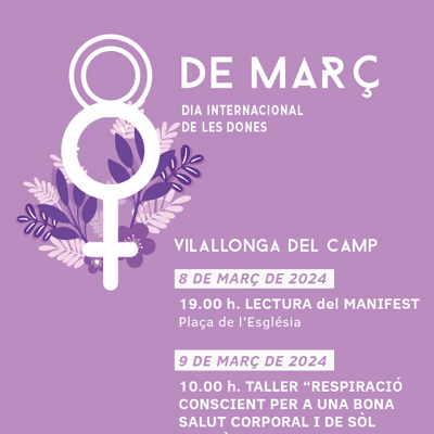 8M, Dia Internacional de les Dones a Vilallonga del Camp, 2024 8M, Dia Internacional de les Dones a Vilallonga del Camp, 2024
