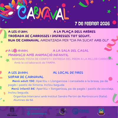 Carnaval a Vila-rodona, 2026 Carnaval a Vila-rodona, 2026