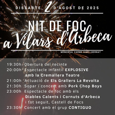 Nit de Foc a Vilars d'Arbeca, 2025 Nit de Foc a Vilars d'Arbeca, 2025