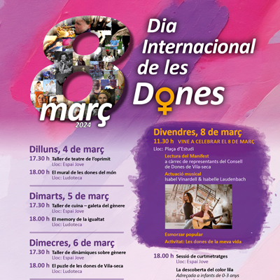 8M, Dia Internacional de les Dones a Vila-seca, 2024 8M, Dia Internacional de les Dones a Vila-seca, 2024
