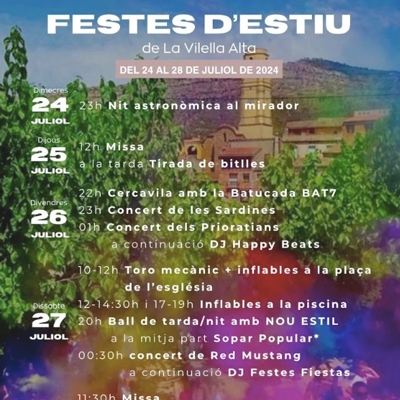 Festa Major de La Vilella Alta, 2024