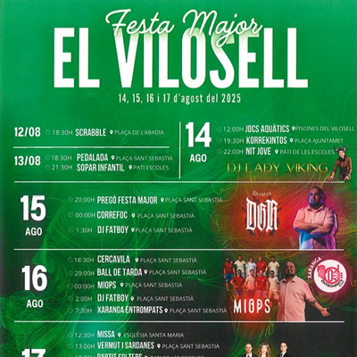 Festa Major del Vilosell, 2025