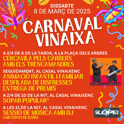 Carnaval de Vinaixa, 2025 Carnaval de Vinaixa, 2025