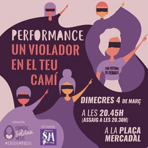 Performance 'Un violador en el teu camí' a Reus Performance 'Un violador en el teu camí' a Reus