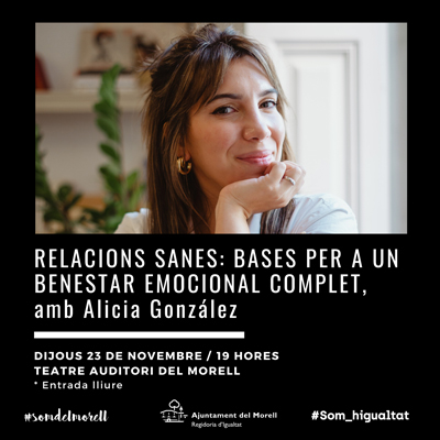 Xerrada sobre relacions sanes amb Alicia González al Morell, 2023 Xerrada sobre relacions sanes amb Alicia González al Morell, 2023