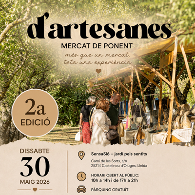 D'Artesanes. Mercat de Ponent, Castellnou d'Oluges, Cervera, 2026