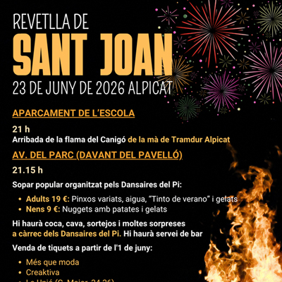 Revetlla de Sant Joan a Alpicat, 2026