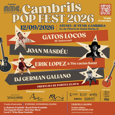 Cambrils Pop Fest, Ateneu Juvenil de Cambrils, Cambrils, 2026