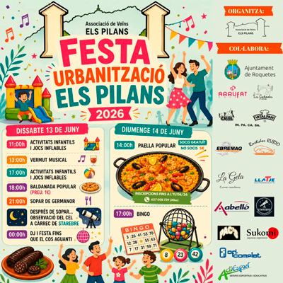 Festa Major dels Pilans - Roquetes 2026