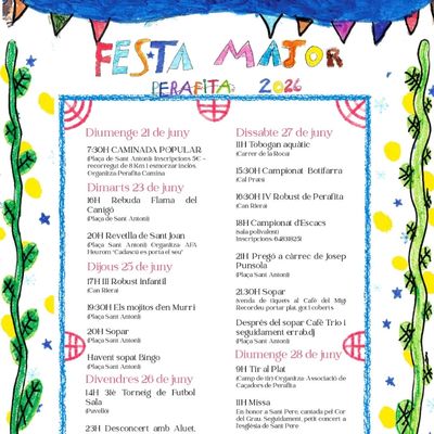 Festa Major de Perafita, Festa Major de Perafita 2026, Perafita, 2026