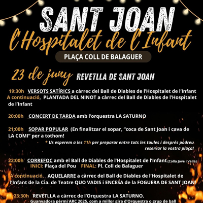 Revetlla de Sant Joan a l'Hospitalet de l'Infant, 2026