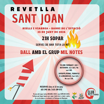 Revetlla de Sant Joan a Riells i Viabrea, 2026