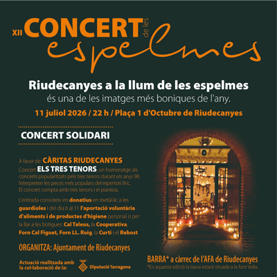 XIIIè Concert de les Espelmes, Riudecanyes, 2026