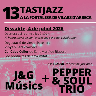 13è TastJazz, Fortalesa dels Vilars, Arbeca, 2026