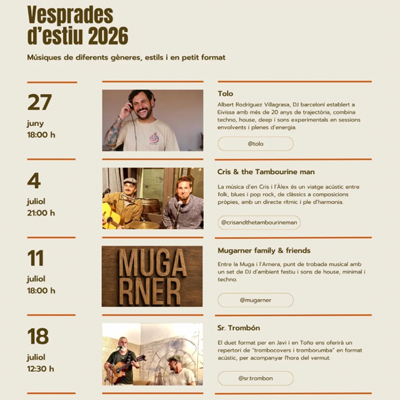 Vesprades Musicals d'Estiu - Darnius 2026
