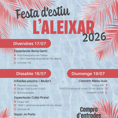 Festa Major de l'Aleixar, 2026