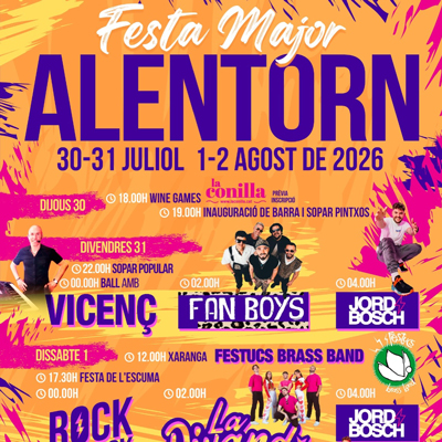Festa Major d'Alentorn, Artesa de Segre, 2026